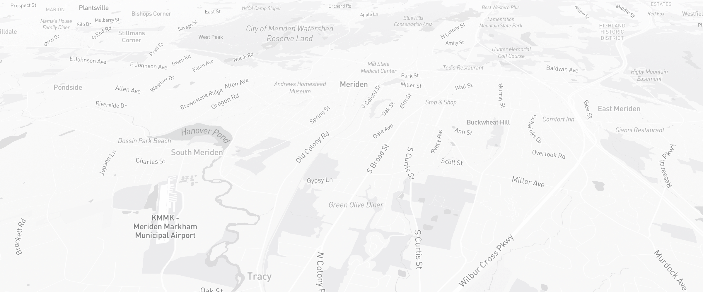 Neighborhood map of Meriden, CT — the area served by Life Insurance Agents of Meriden Group